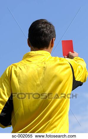Referee showing red card View Large Photo Image Stock Photography - Referee showing red card. Fotosearch