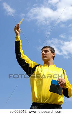 Referee showing yellow card View Large Photo Image Stock Image - Referee showing yellow card. Fotosearch