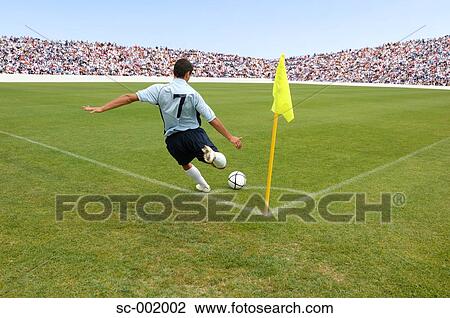 Soccer player taking corner kick View Large Photo Image Stock Image - Soccer player taking corner kick. Fotosearch