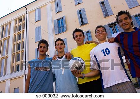 Group of teenage soccer friends View Large Photo Image Stock Image - Group of teenage soccer friends. Fotosearch