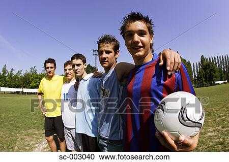Group of teenage soccer friends View Large Photo Image Stock Image - Group of teenage soccer friends. Fotosearch