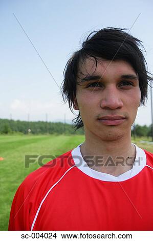 Picture - Portrait of soccer player. Fotosearch