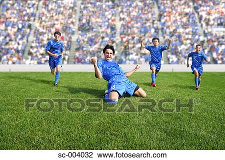 Soccer player celebrating View Large Photo Image Stock Image - Soccer player celebrating. Fotosearch