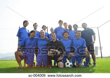 Stock Photo - Soccer team group. Fotosearch