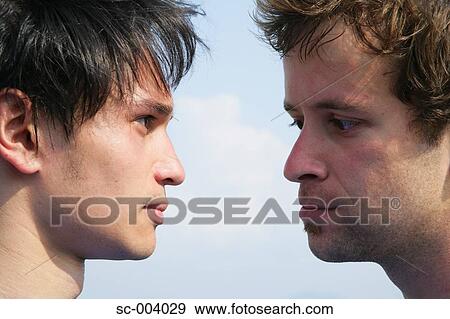 Two soccer players face off View Large Photo Image Stock Photo - Two soccer players face off. Fotosearch