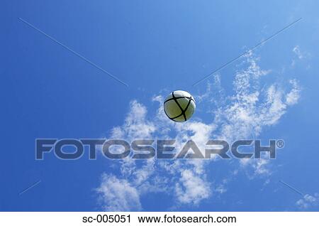 Soccer ball with blue sky background View Large Photo Image Stock Image - Soccer ball with blue sky background. Fotosearch