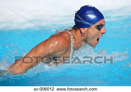 Male Swimmer Swimming Butterfly View Large Photo Image Stock Image - Male Swimmer Swimming Butterfly. Fotosearch