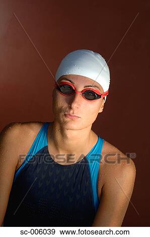 Portrait of a Female Swimmer View Large Photo Image Stock Photo - Portrait of a Female Swimmer. Fotosearch