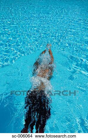 Top View of Female Swimmer Swimming View Large Photo Image Picture - Top View of Female Swimmer Swimming. Fotosearch