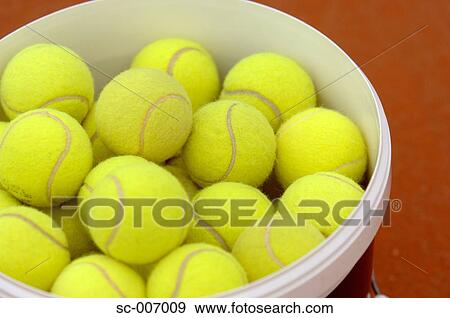 Tennis Balls in a Bucket View Large Photo Image Stock Photo - Tennis Balls in a Bucket. Fotosearch