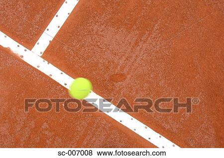Top View of Tennis Ball Hitting Court Line View Large Photo Image Stock Photo - Top View of Tennis Ball Hitting Court Line. Fotosearch