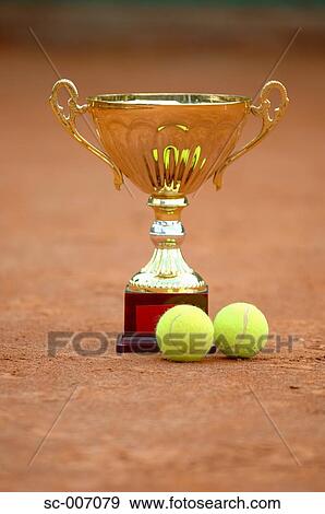 Trophy with Tennis Balls View Large Photo Image Stock Photo - Trophy with Tennis Balls. Fotosearch