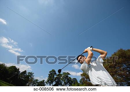Young Man Playing Golf View Large Photo Image Stock Photograph - Young Man Playing Golf. Fotosearch