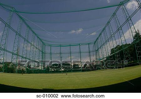 Stock Image - General view of a golf range. Fotosearch