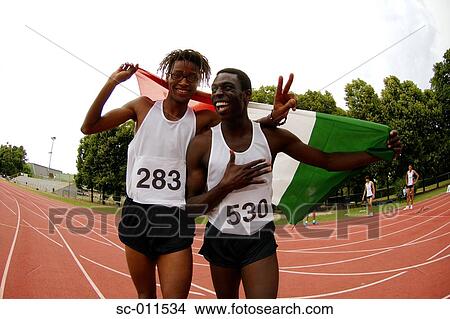 Male Runners Carrying Italian Flag View Large Photo Image Picture - Male Runners Carrying Italian Flag. Fotosearch