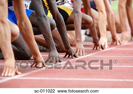 Male Runners Lined Up at Starting Line View Large Photo Image Stock Image - Male Runners Lined Up at Starting Line. Fotosearch