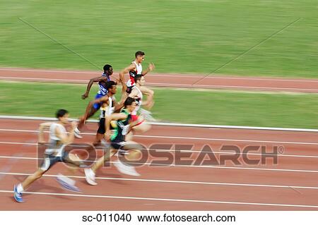 Male Runners Sprinting Down Track View Large Photo Image Stock Image - Male Runners Sprinting Down Track. Fotosearch