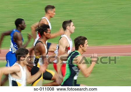 Male Runners Sprinting Down Track View Large Photo Image Stock Photo - Male Runners Sprinting Down Track. Fotosearch