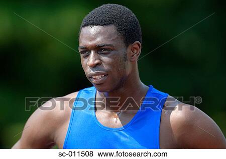 Portrait of a Male Runner View Large Photo Image Stock Photo - Portrait of a Male Runner. Fotosearch