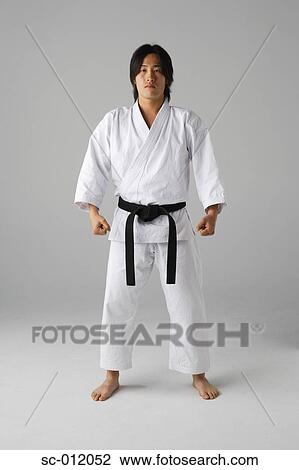 Stock Image - Portrait of a Blackbelt. Fotosearch