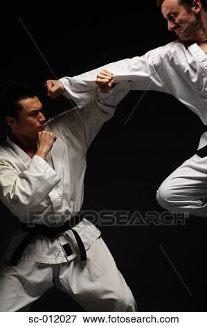 Two Blackbelts Sparring View Large Photo Image Stock Photo - Two Blackbelts Sparring. Fotosearch