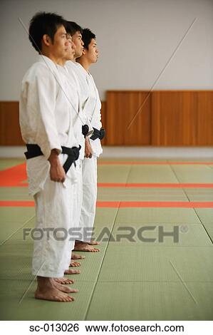 Members of a Judo Dojo Lined Up View Large Photo Image Stock Photograph - Members of a Judo Dojo Lined Up. Fotosearch
