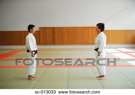 Two Judo Experts Face Each Other View Large Photo Image Stock Image - Two Judo Experts Face Each Other. Fotosearch