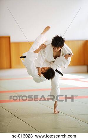 Two Men Competing in a Judo Match View Large Photo Image Stock Image - Two Men Competing in a Judo Match. Fotosearch