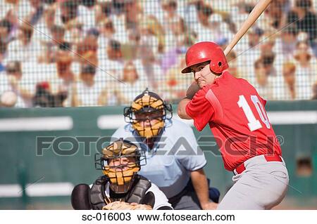 Stock Image - Baseballball player preparing to swing. Fotosearch