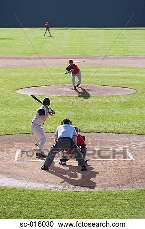 Stock Image - View from behind home plate. Fotosearch