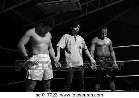 Fighters waiting for the final decision from the judges View Large Photo Image Stock Image - Fighters waiting for the final decision from the judges. Fotosearch
