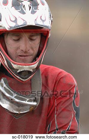Mountain Biker Thinking Deeply View Large Photo Image Stock Photo - Mountain Biker Thinking Deeply. Fotosearch