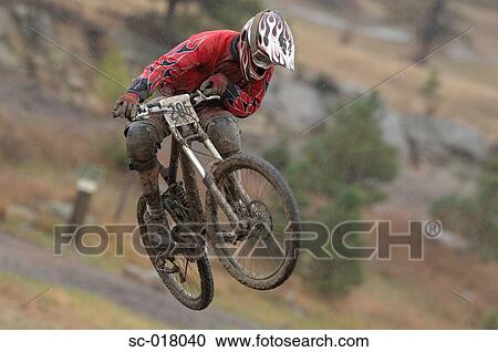 Stock Image - Mountain Biking. Fotosearch
