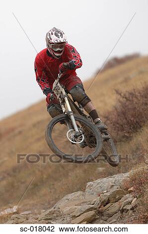Stock Image - Mountain Biking. Fotosearch