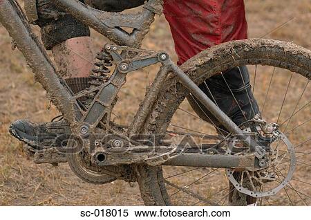 Muddy Mountain Bike View Large Photo Image Stock Photography - Muddy Mountain Bike. Fotosearch