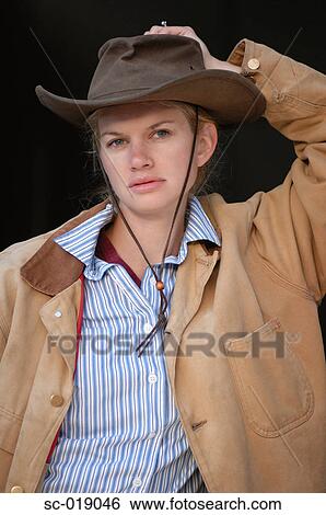 Stock Photograph - Cowgirl. Fotosearch