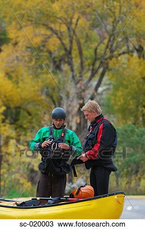 Stock Image - Two Kayakers. Fotosearch