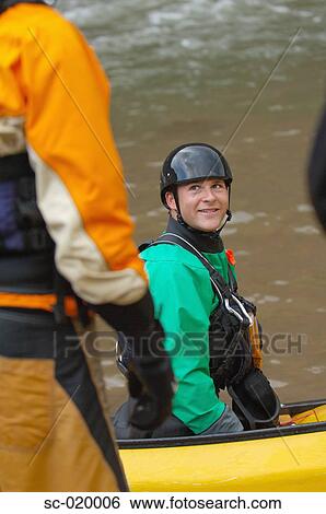 Stock Photograph - Two Kayakers. Fotosearch
