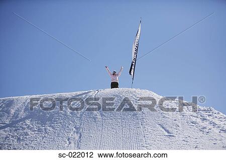 Girl at The Top of a Hill View Large Photo Image Stock Image - Girl at The Top of a Hill. Fotosearch