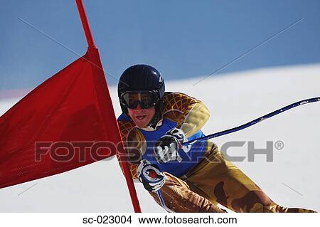 Giant Slalom Skier View Large Photo Image Picture - Giant Slalom Skier. Fotosearch