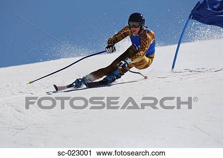 Giant Slalom Skier View Large Photo Image Stock Image - Giant Slalom Skier. Fotosearch
