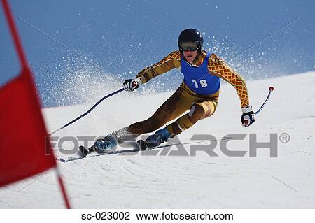 Giant Slalom Skier View Large Photo Image Stock Image - Giant Slalom Skier. Fotosearch