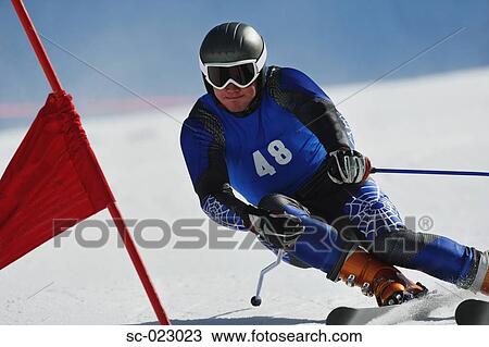 Giant Slalom Skier View Large Photo Image Stock Image - Giant Slalom Skier. Fotosearch