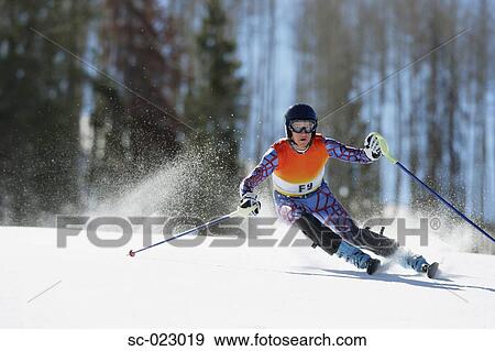 Slalom Skier View Large Photo Image Stock Photo - Slalom Skier. Fotosearch