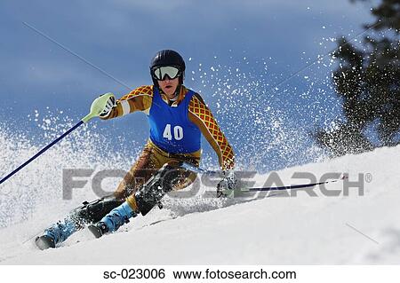 Slalom Skier View Large Photo Image Stock Photograph - Slalom Skier. Fotosearch