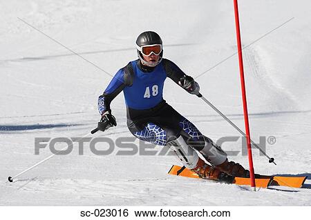 Stock Photograph - Slalom Skier. Fotosearch