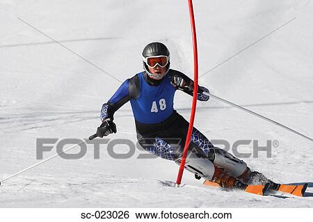 Slalom Skier View Large Photo Image Stock Photograph - Slalom Skier. Fotosearch