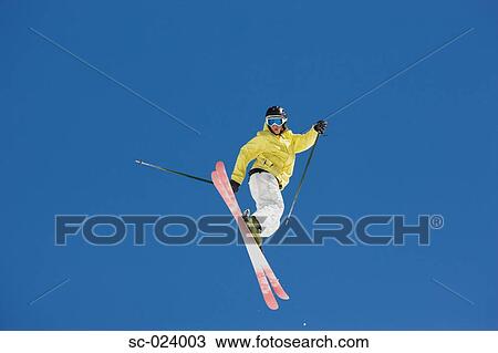 Stock Image - Acrobatic Skier. Fotosearch