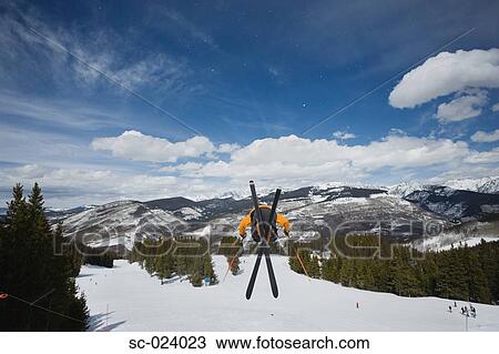 Stock Image - Acrobatic Skier. Fotosearch