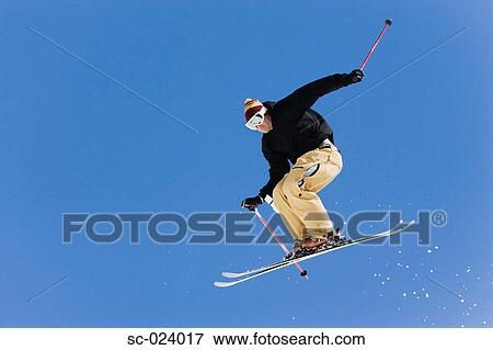Stock Photo - Acrobatic Skier. Fotosearch